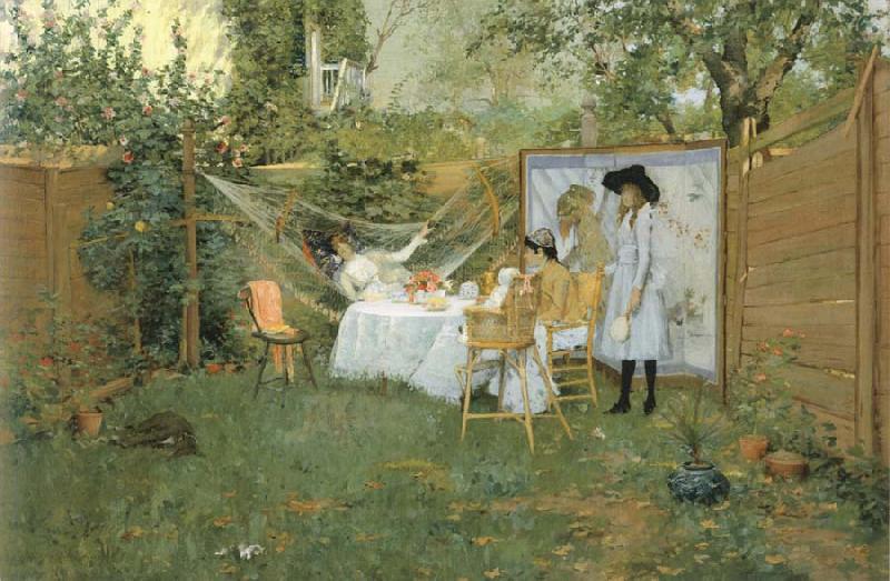 William Merritt Chase The Open-Air Breakfast oil painting image